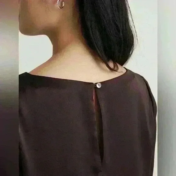 NWT! Madewell Shift Mini Dress Size Small Chocolate Raisin $98 MSRP - Picture 4 of 9